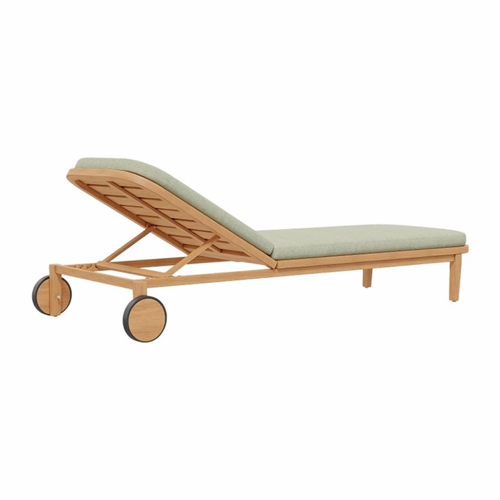 Teak Wood Chaise Lounge With Wheels suppliers